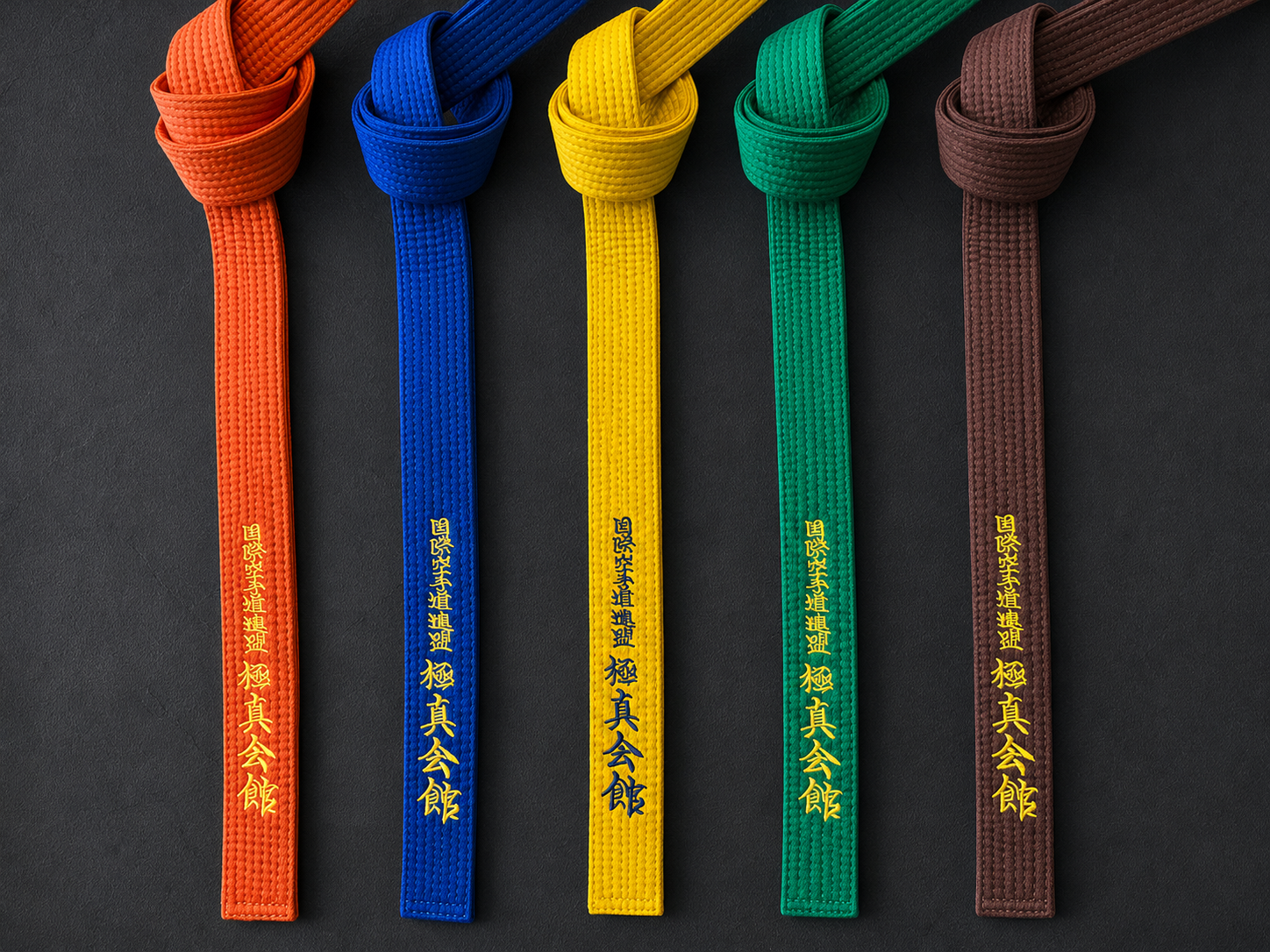 Reclining Dragon Kyokushin Rank Belt – Embroidered Karate Belt